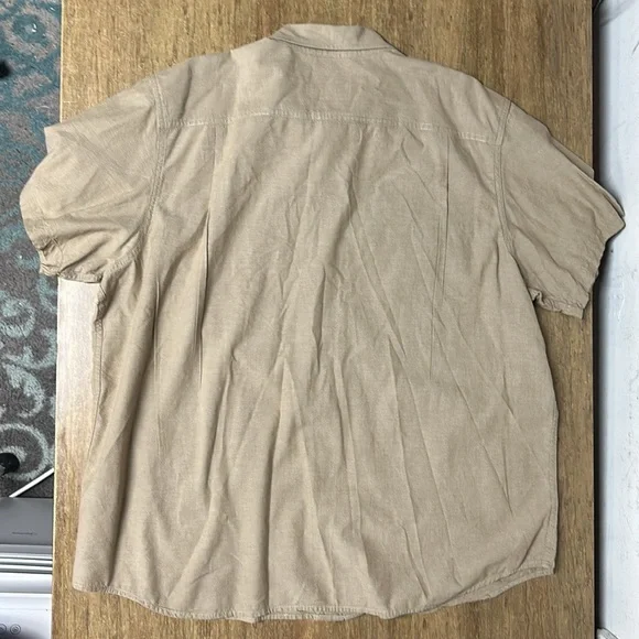 Authentic Carhartt great shape 100% cotton loose fit button up pocket tan shirt - Picture 5 of 5